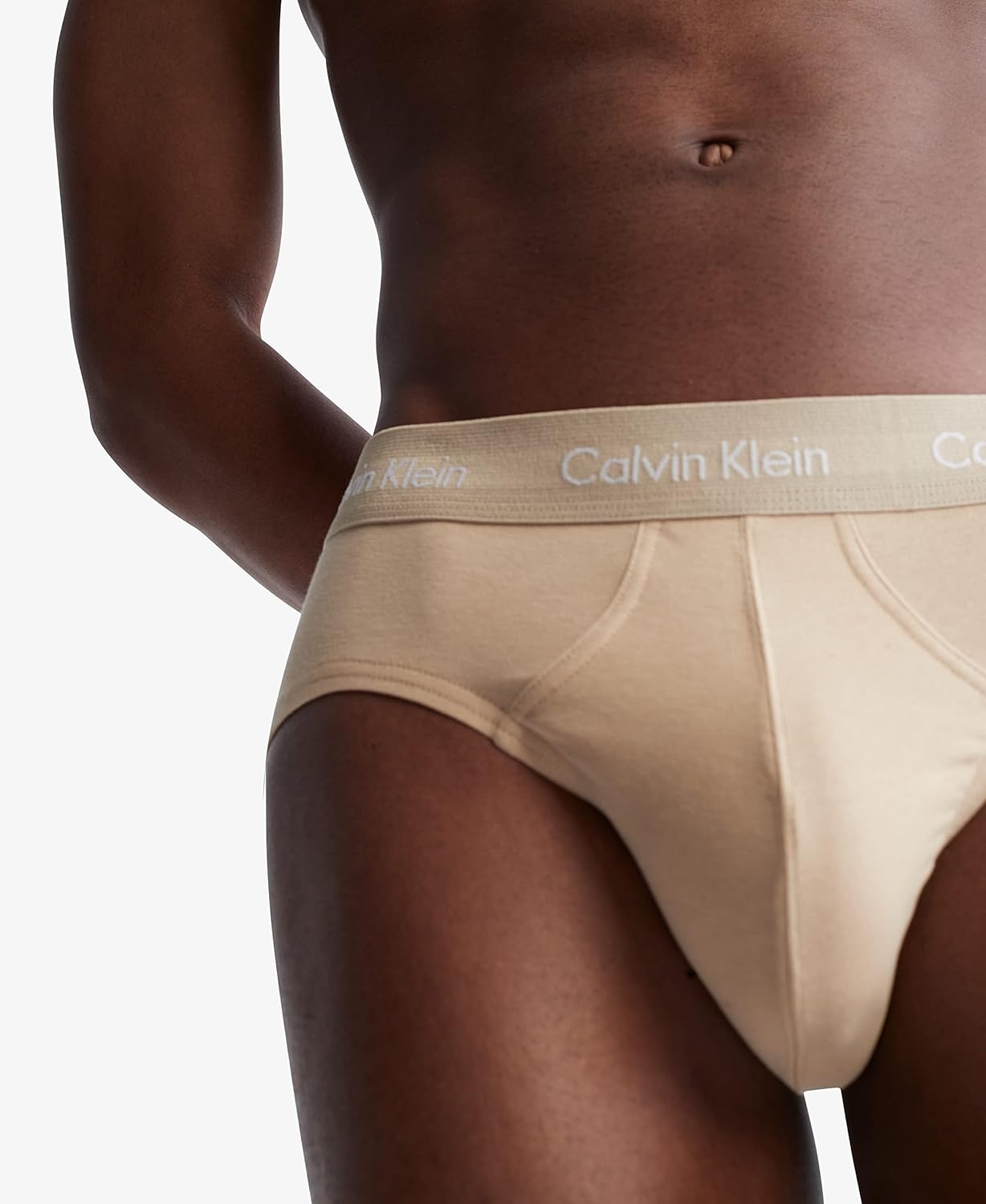 Комплект из 3 трусов-брифов Calvin Klein Mens Cotton Stretch Hip, Shoreline, Clay, Travertine — фото 4