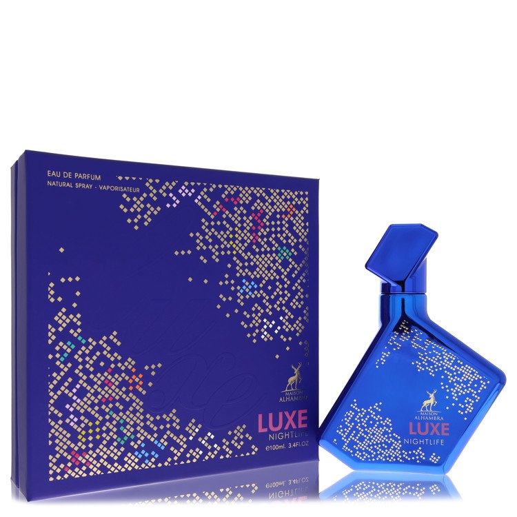 

Maison Alhambra Luxe Nightlife от Maison Alhambra Eau De Parfum Spray 3,4 унции для мужчин, прозрачный