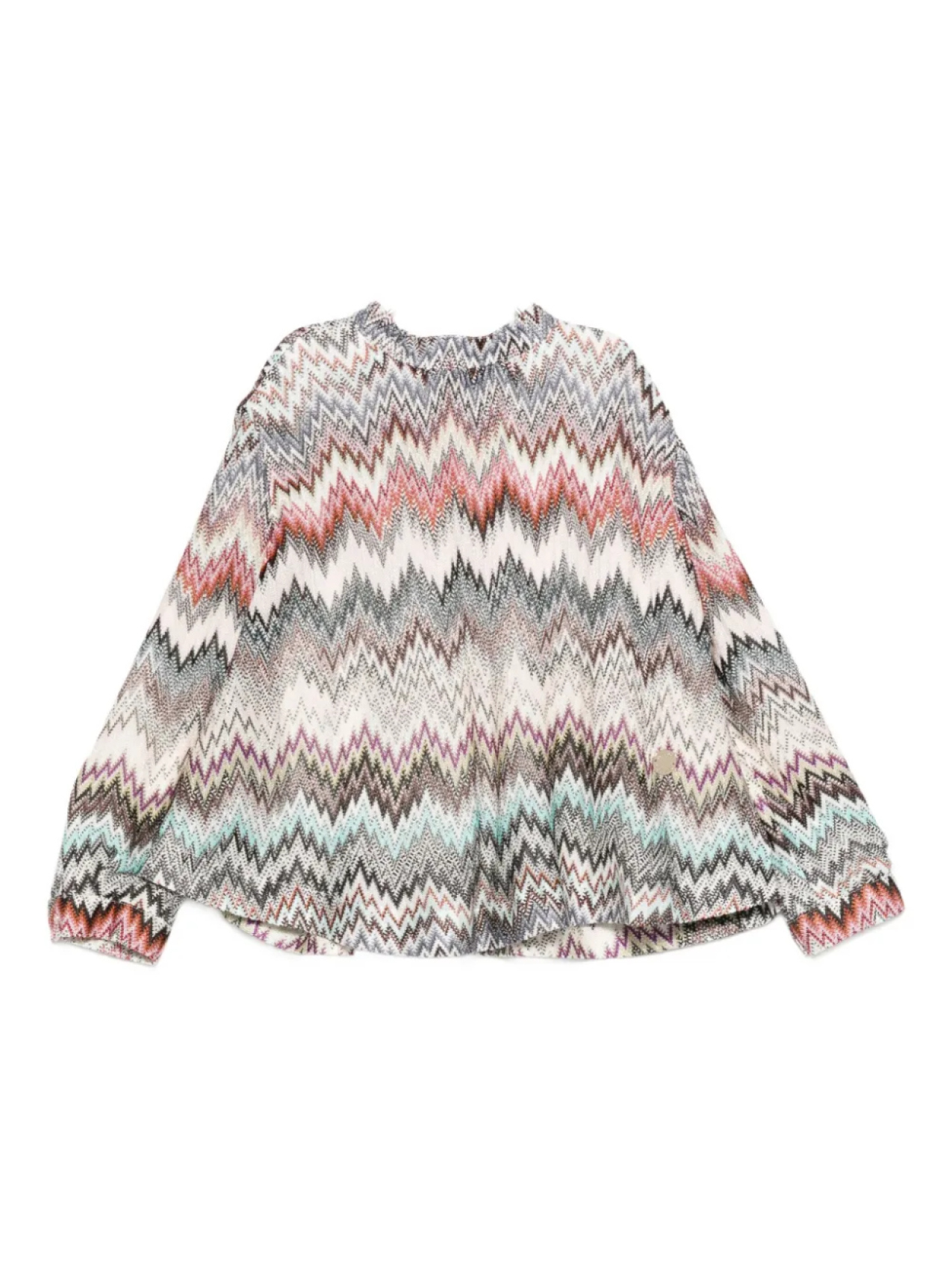 

Майка Missoni Kids с длинными рукавами и узором «зигзаг», синий
