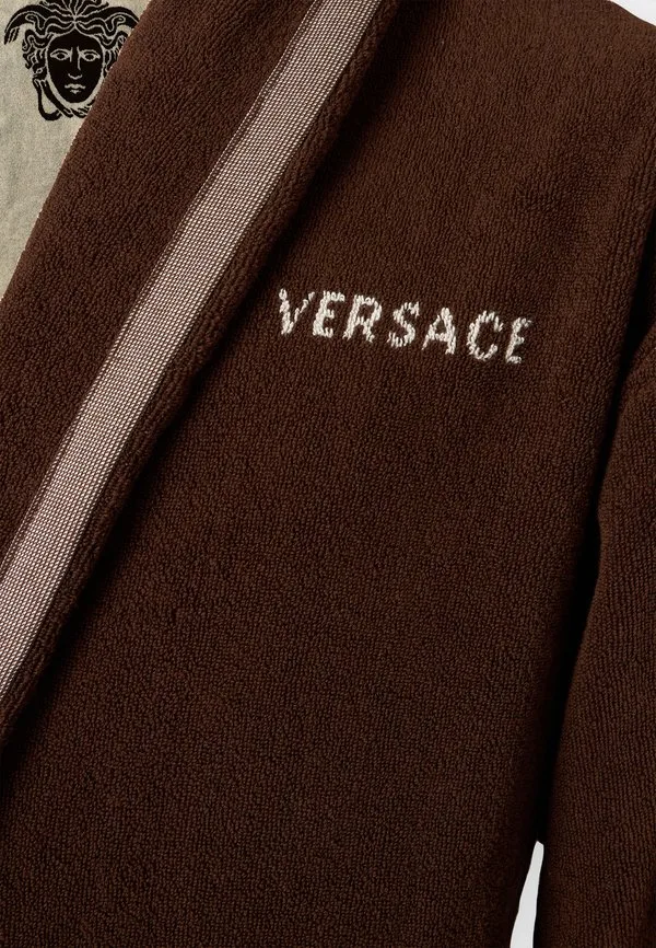 Халат медуза, домашний халат Versace, Brown/White — фото 3