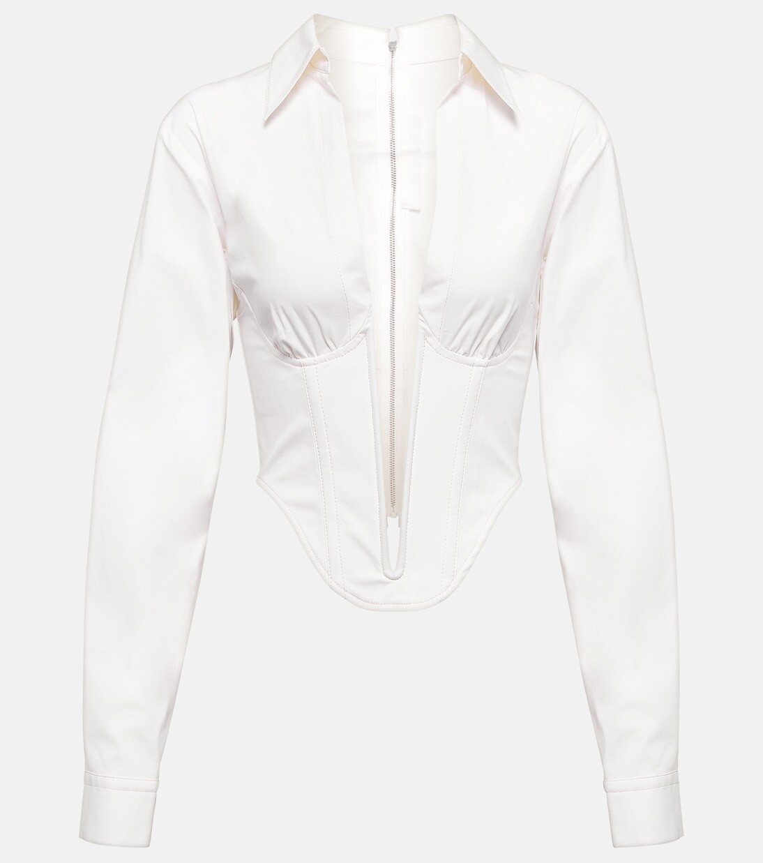 

Корсетный топ из смесового хлопка Dion Lee, белый
