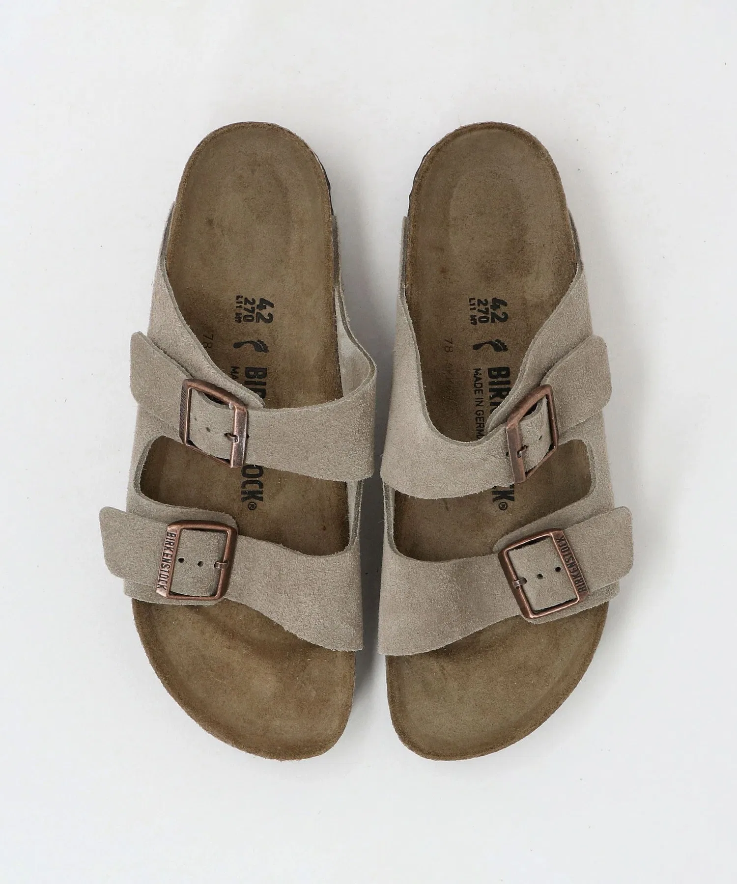 Мужские сандалии BIRKENSTOCK Arizona из замши бежевые — фото 3