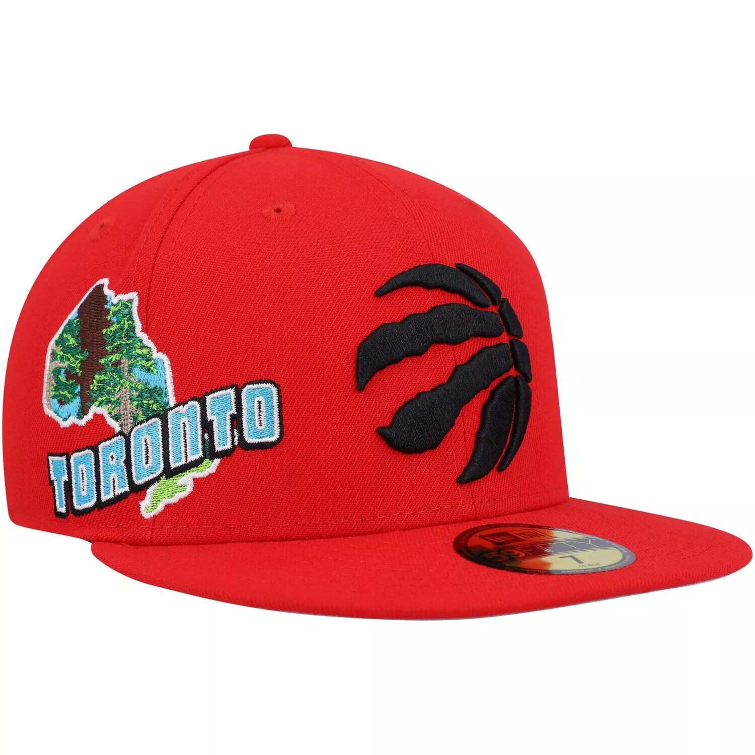 

Мужская приталенная кепка New Era Red Toronto Raptors Stateview 59FIFTY