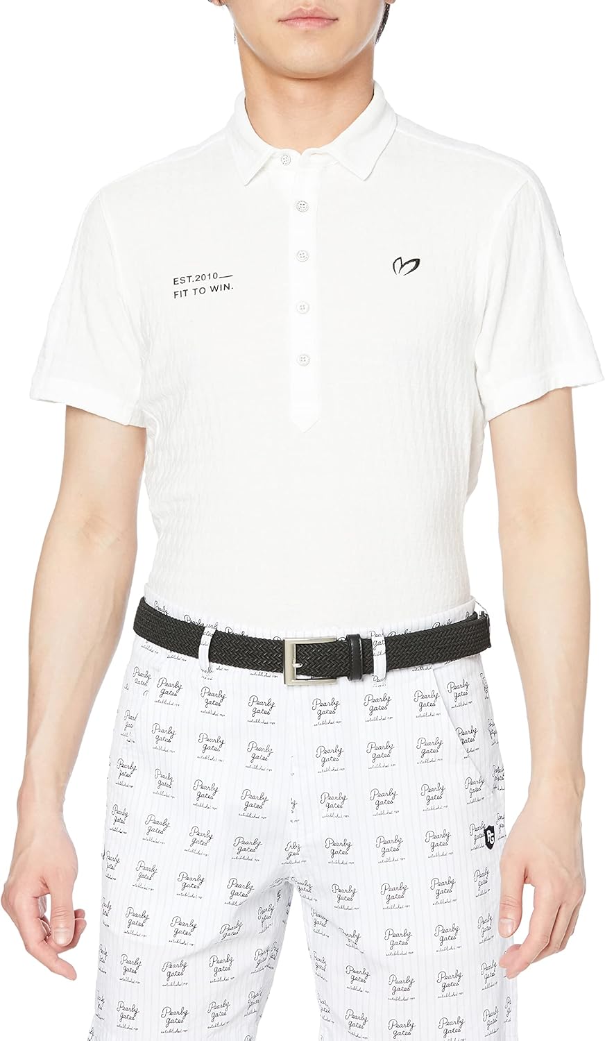 

Мужская поло-рубашка с коротким рукавом Master Bunny Edition (принт сюрикенов, переработанный ECOPET) / для гольфа / 758-3160305, белый