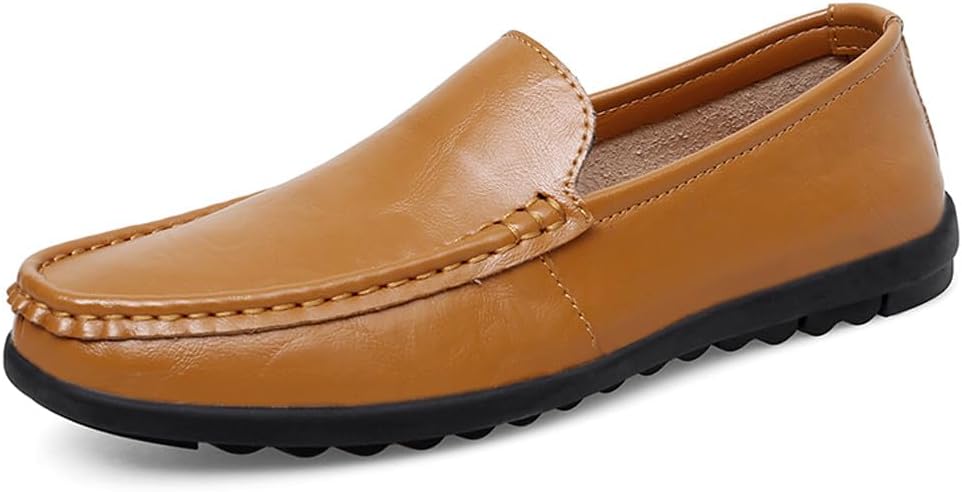 

Мужские повседневные лоферы YYSPR из натуральной кожи, мягкие, легкие, слипоны для ходьбы и вождения, светло-коричневый