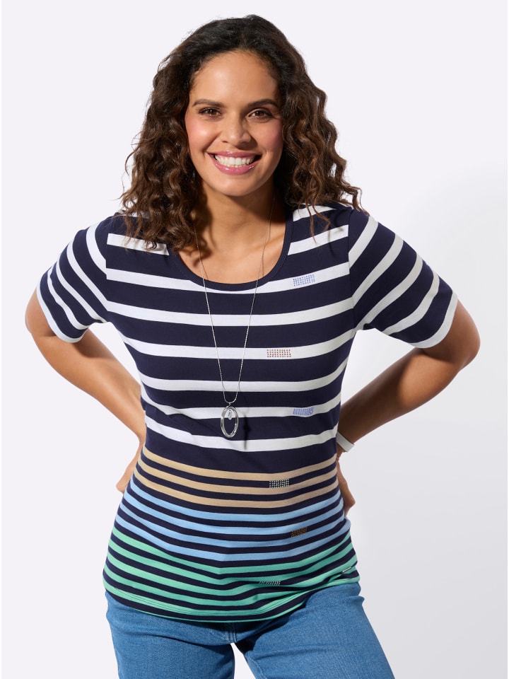 

Полосатая рубашка темно-синего и небесно-голубого цветов WITT WEIDEN