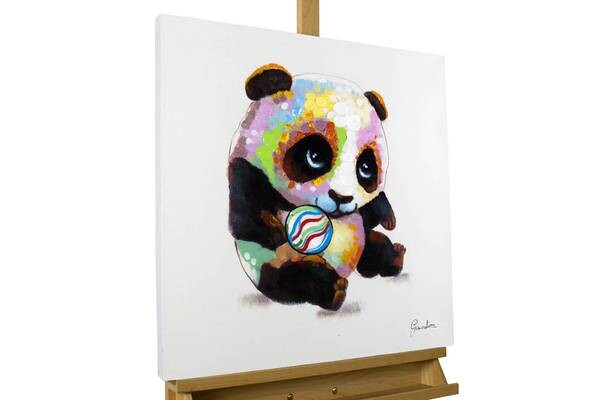 

Акриловая картина ручной работы KUNSTLOFT Spielender Panda, многоцветный