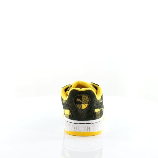 Желтые мужские кроссовки Basket II Check E из синтетического материала 352299 02 Puma, зеленый — фото 2