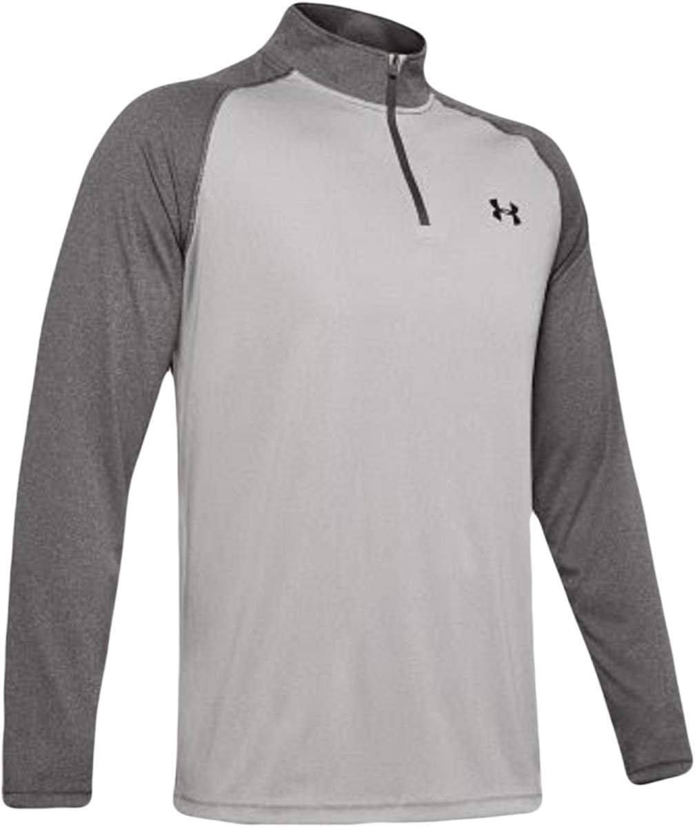 

Under Armour мужская футболка Tech 1/4 Zip, Steel Light Heather/Pitch Gray Light Heather/Pitch Gray - 036