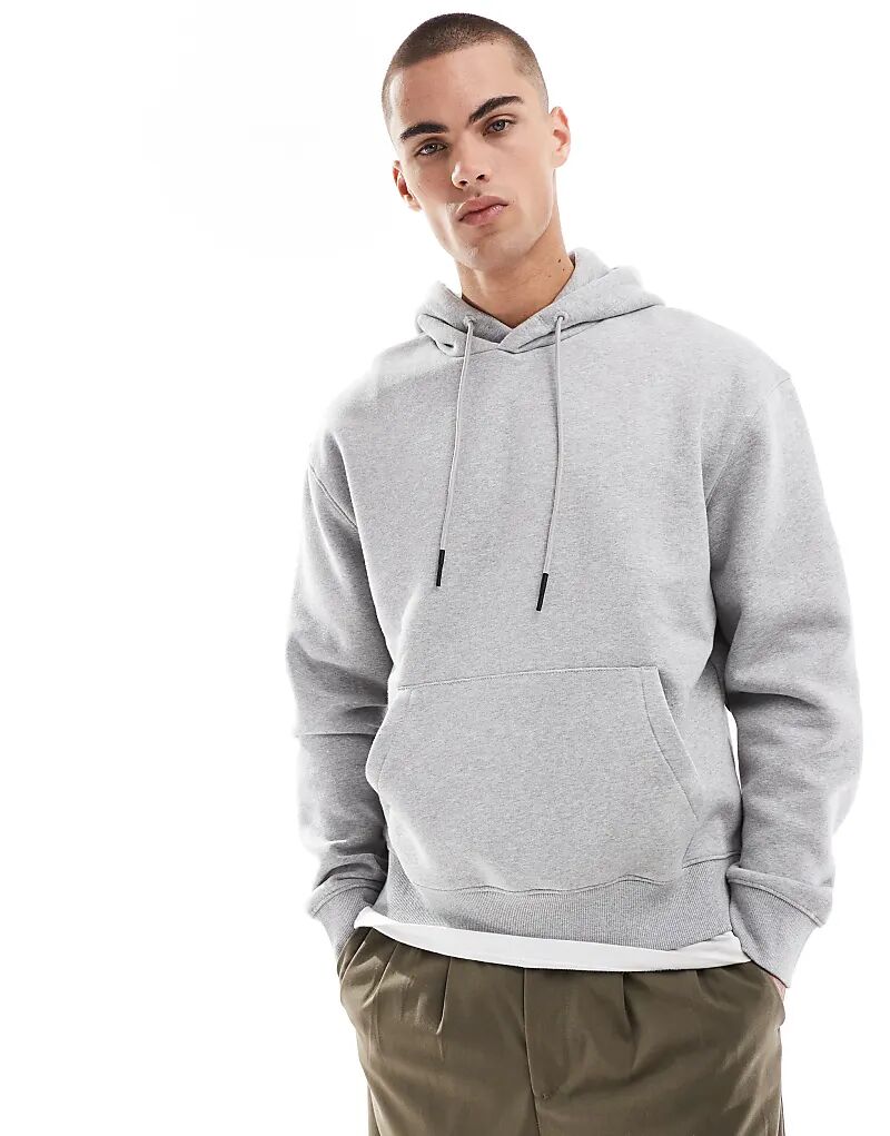

Базовая толстовка с капюшоном серого цвета Bershka
