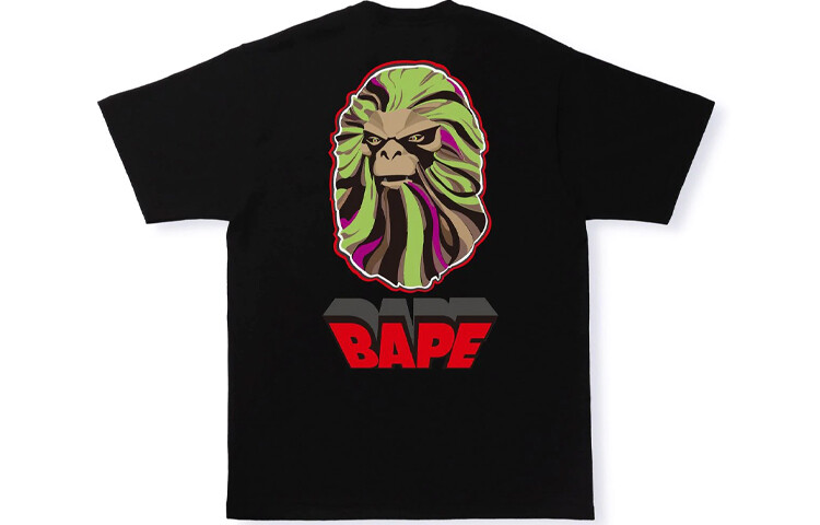 

Футболка BAPE Ape Head 1 черная A Bathing Ape, черный