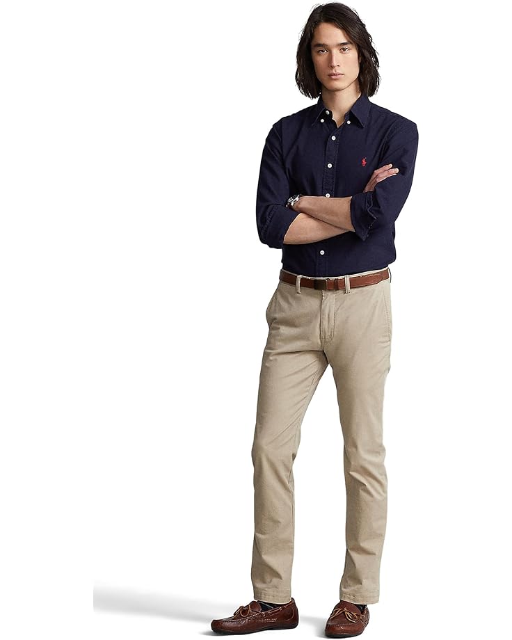 Мужская классическая рубашка Oxford Polo Ralph Lauren Classic Fit Garment Dyed, Rl Navy — фото 4