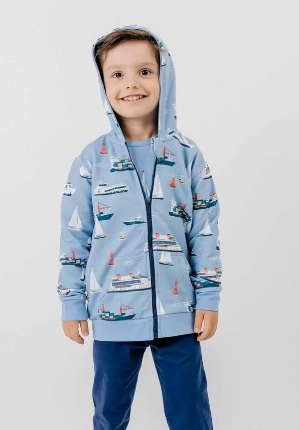 Толстовка на молнии с надписью «морские приключения» Walkiddy, Blue
