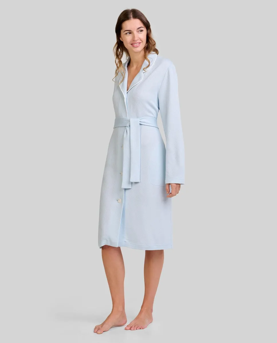 

Женский ночной халат с пуговицами Lohe, небесно-голубой