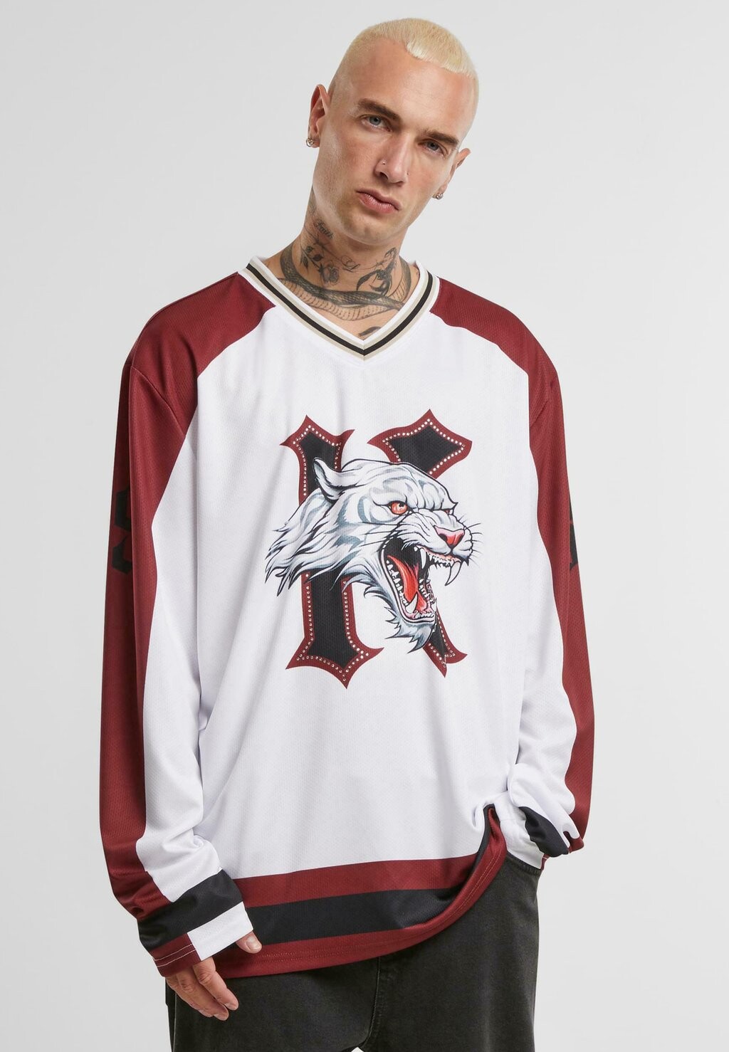 

Топ с длинными рукавами ICEHOCKEY Karl Kani, темно-красный