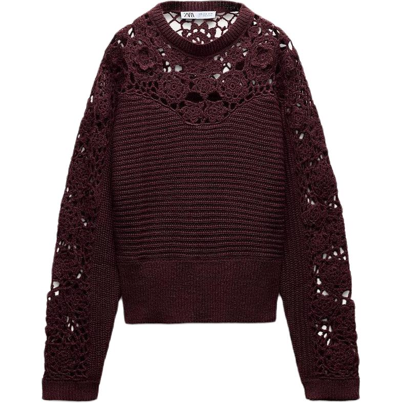 

Свитер Женский Бордовый Красный ZARA, Бордовый Бордовый