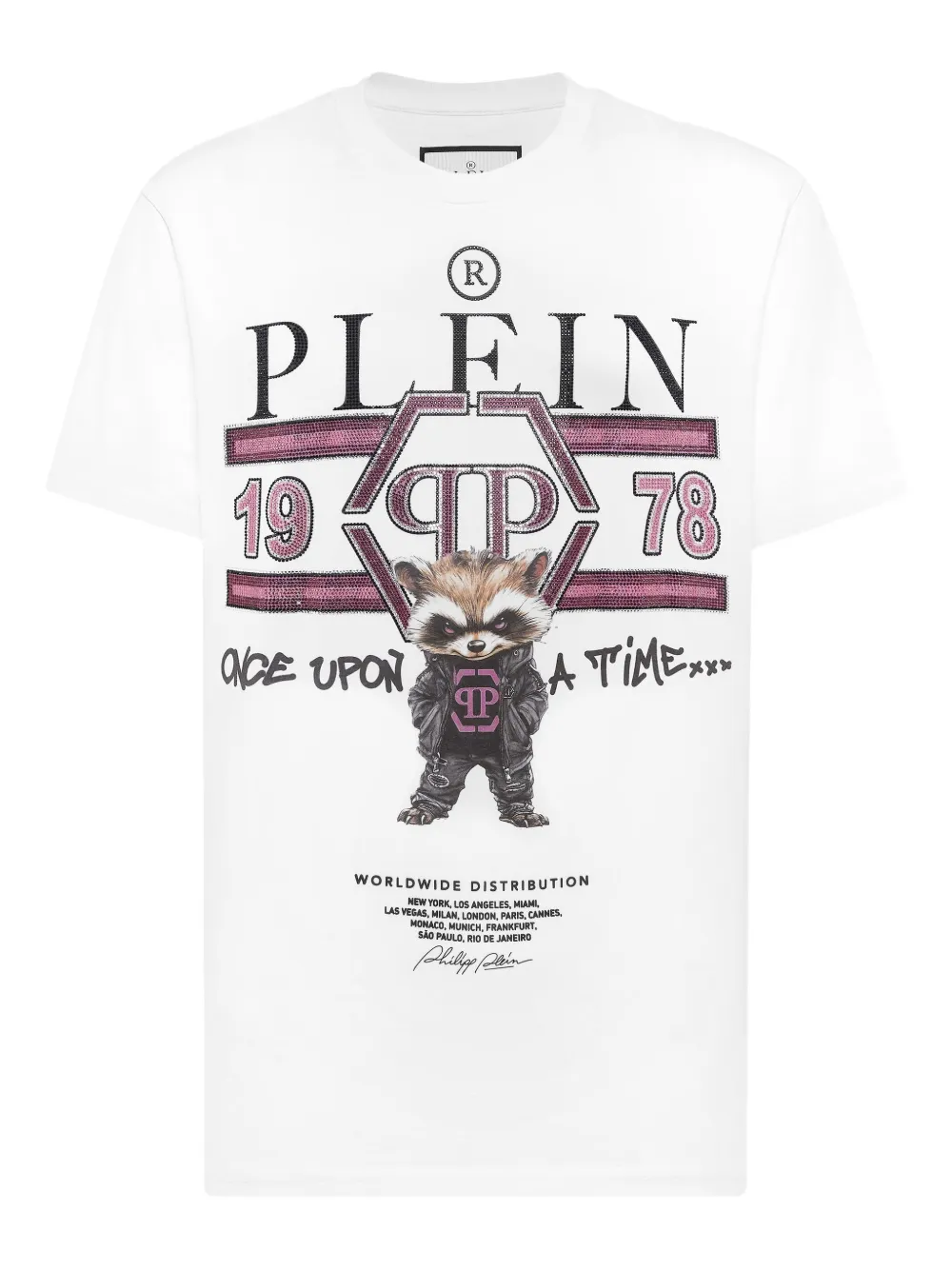 

Футболка с принтом Philipp Plein, белый