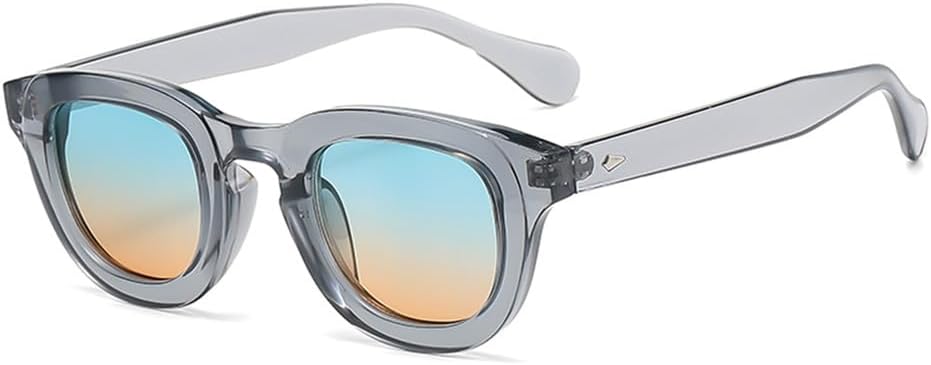 

Солнцезащитные очки в овальной оправе, толстой оправе, разноцветные, с защитой от УФ-излучения UV400, легкие, для бега, велоспорта и путешествий UYPTK, Grey Blue Orange