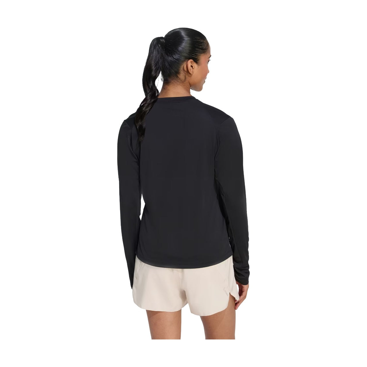 (WMNS) Adidas ADI365 Running Climacool Iconic Long Sleeve Top 'Black' — фото 3
