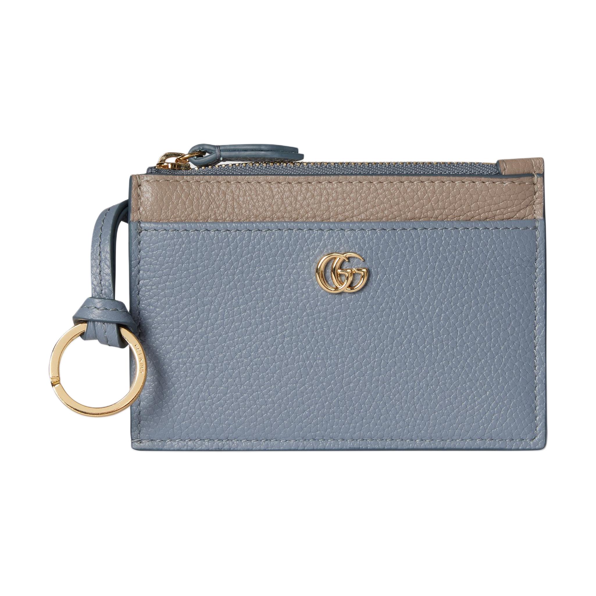 

GUCCI Кошелёк GG Marmont из кожи для женщин серо-голубой