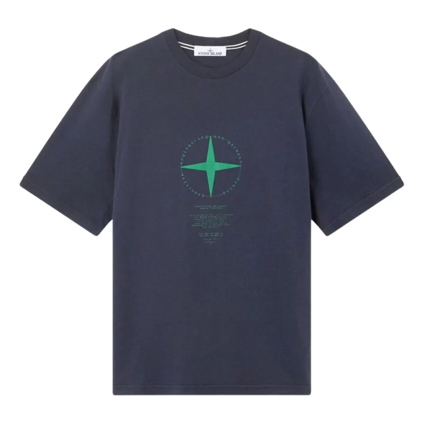 Футболка STONE ISLAND 2100001 Light Compass, темно-синяя, L1S152100001S0363V0020