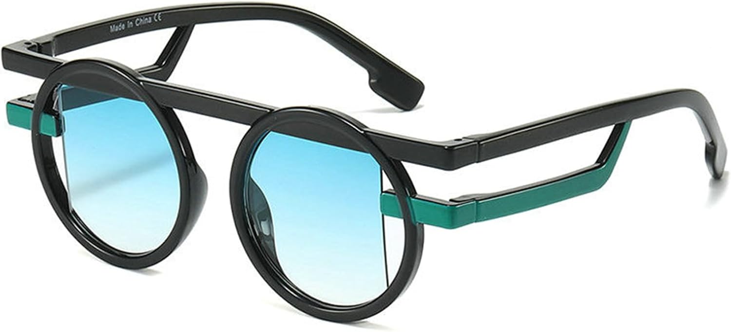 

Willochra Y2K Модные большие круглые солнцезащитные очки для женщин, контрастные цветовые оттенки, защита от УФ-излучения UV400, ретро-очки для мужчин, трендовые градиентные солнцезащитные очки, C2