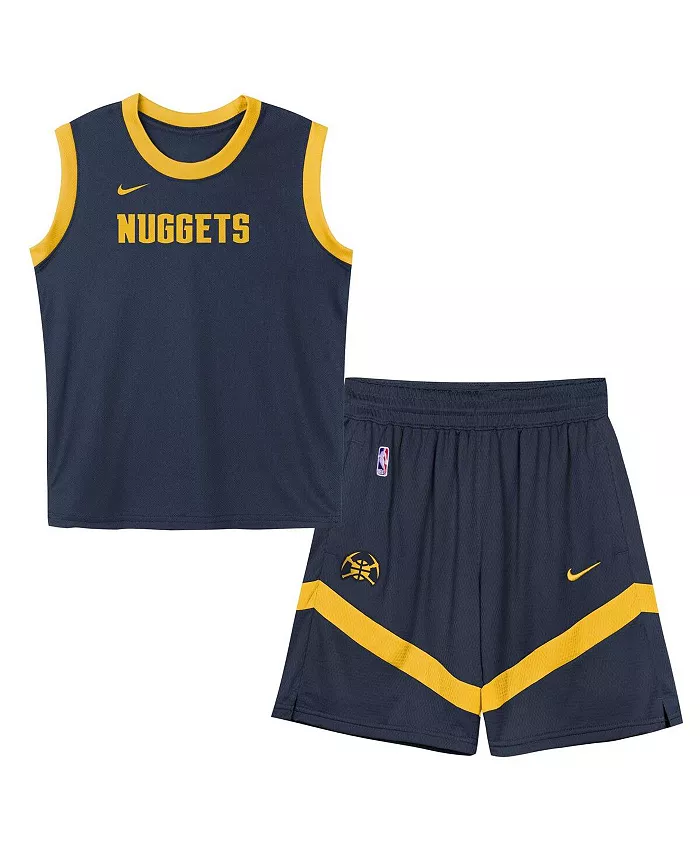 

Детский сет из сетчатого топа и шорт Denver Nuggets в синем цвете для дошкольников Nike