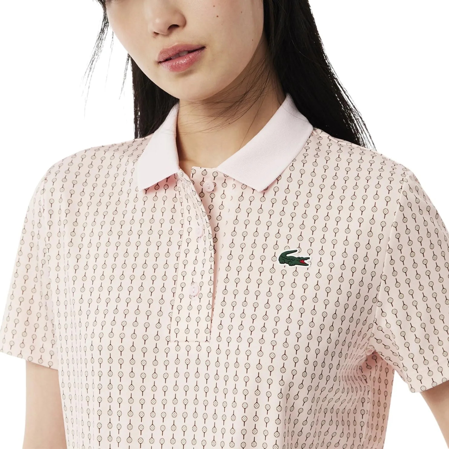 Поло Lacoste Sport Regular Fit для гольфа, UV-защита, фламинго — фото 4