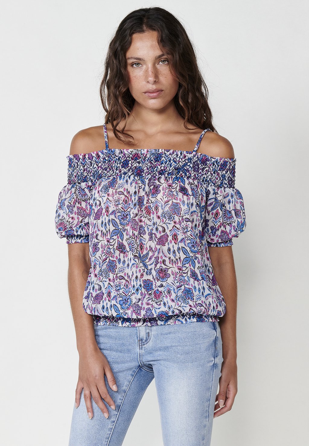 

Блуза OFF SHOULDER Koroshi, синий