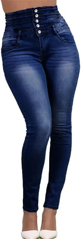 

Andongnywell женские джинсы скинни на высокой талии stretch comfort