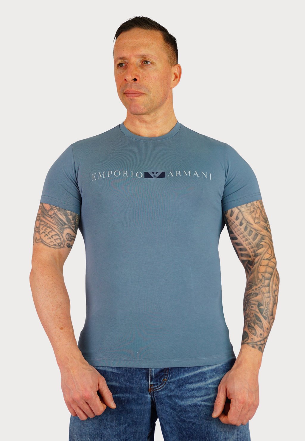 

Футболка с принтом SHORT SLEEVE Emporio Armani, светло-голубой