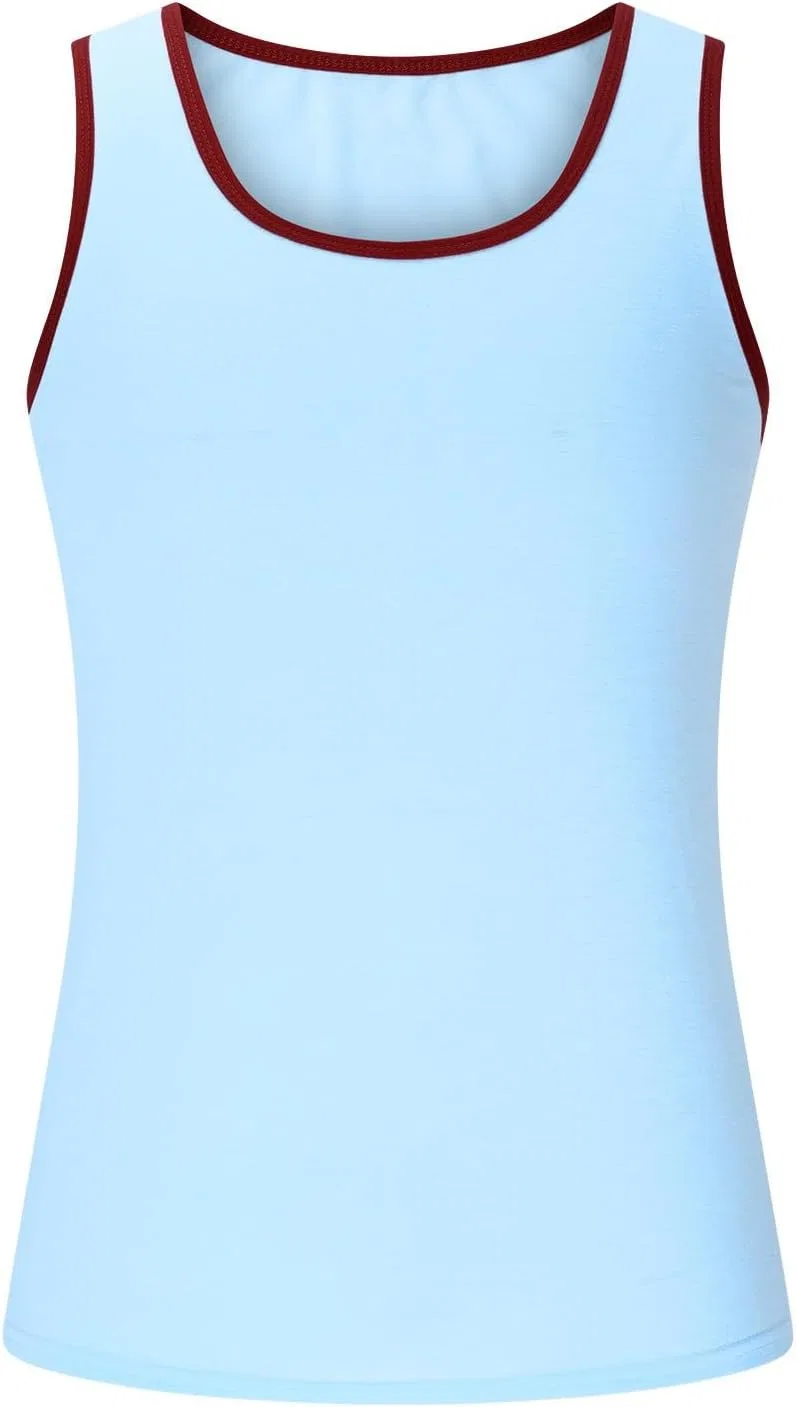Мужской топ для тренировок, легкий, без рукавов, Generic, Light Blue — фото 3