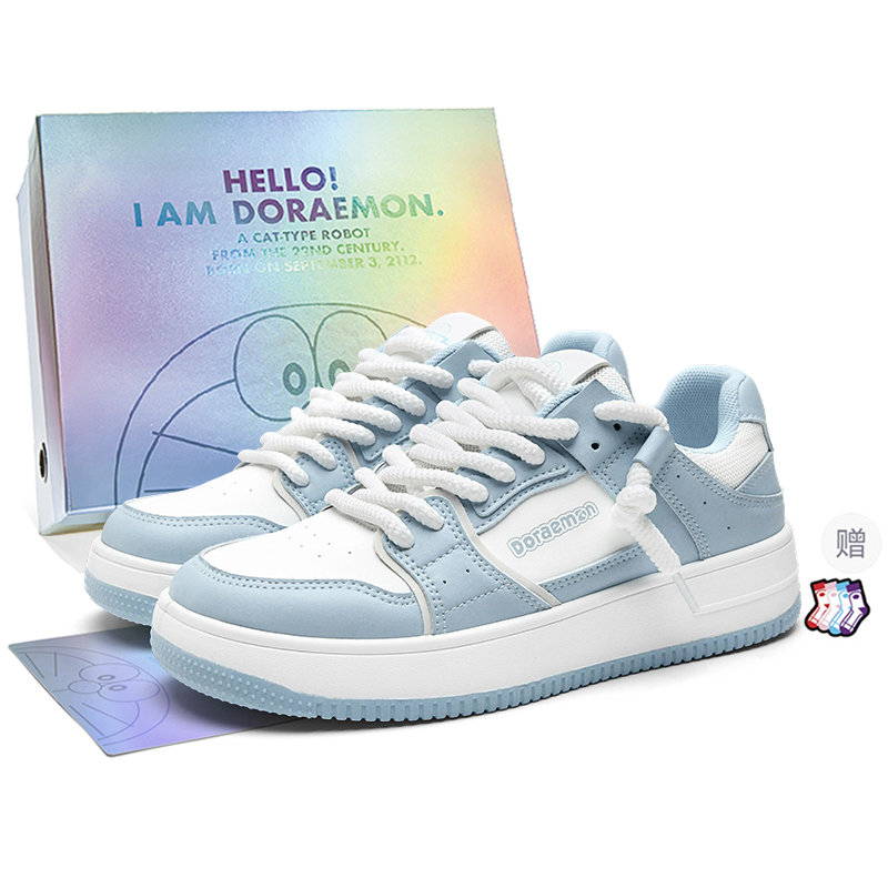 

Низкие скейтерские кроссовки унисекс Doraemon, Mousse синий (Fleece-Lined)