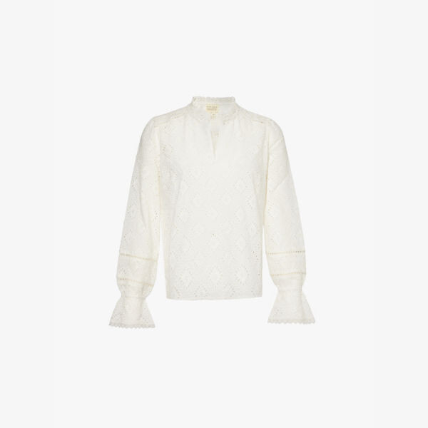 

Блуза Flo Broderie Anglaise из органического хлопка Aspiga, белый