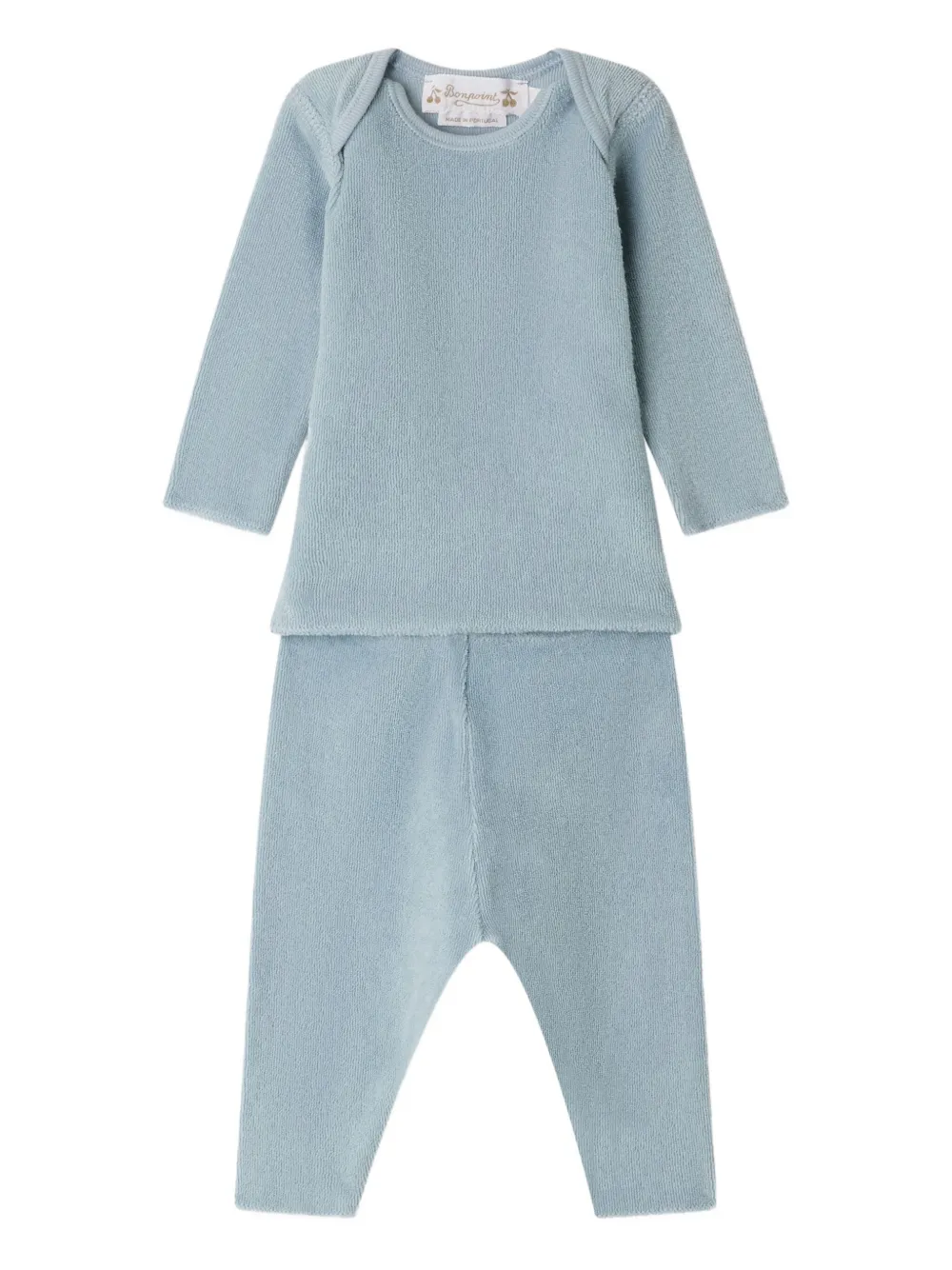 

Комплект брюк с длинными рукавами из органического хлопка Bonpoint, синий