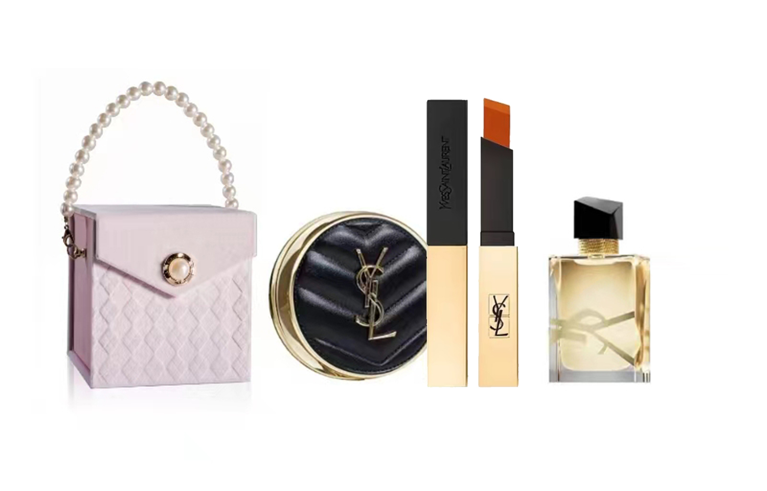 

SAINT LAURENT Набор косметики gold bar воздушная пудра помада+libre парфюмерная вода легко растушевывающийся консилер