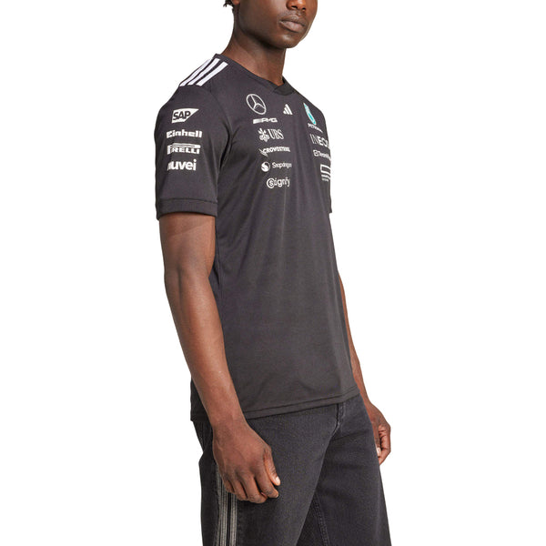 Футболка mercedes amg petronas formula one team black driver jersey Adidas, черный — фото 2