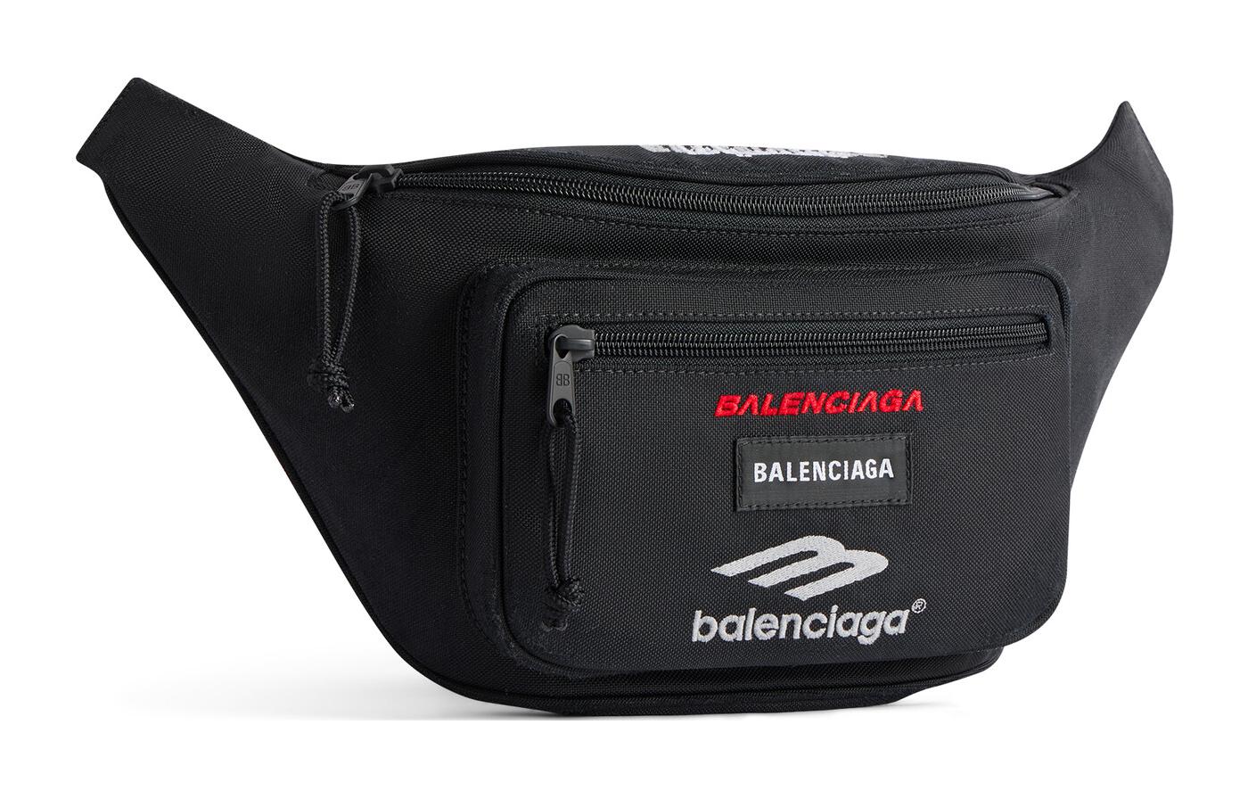 Balenciaga Поясная сумка Explorer Polyamide для мужчин, черная — фото 2
