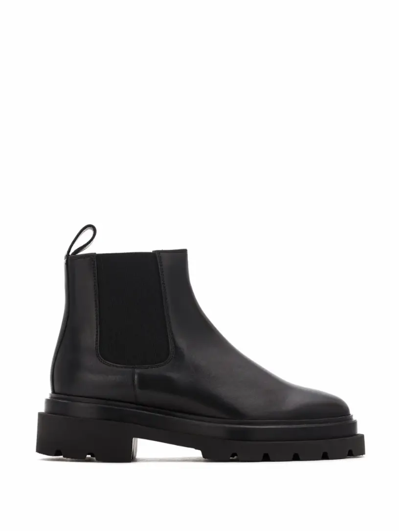 

Кожаные ботинки челси Santoni, черный