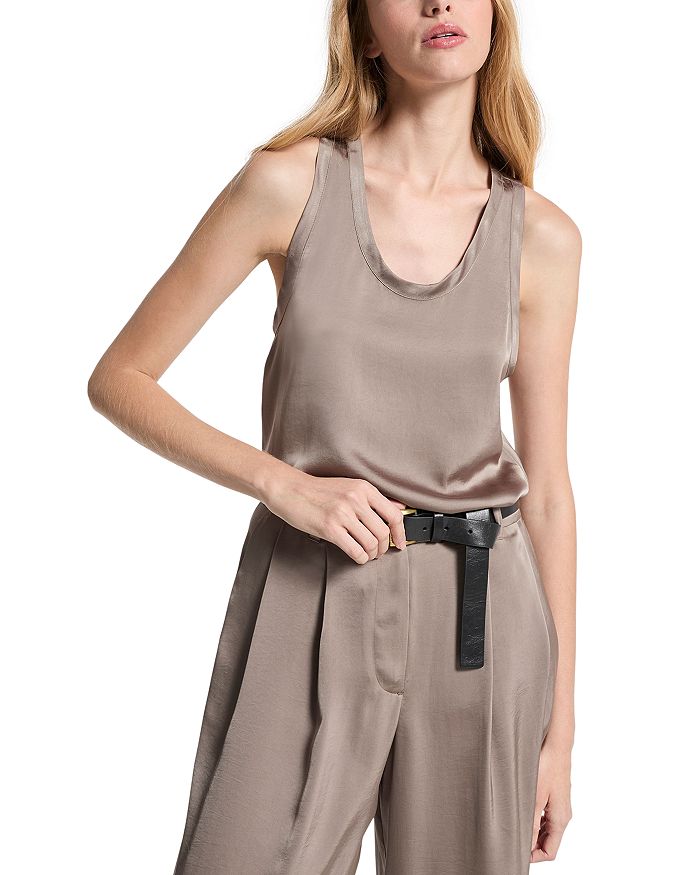 

Сатиновая майка Michael Kors, коричневый