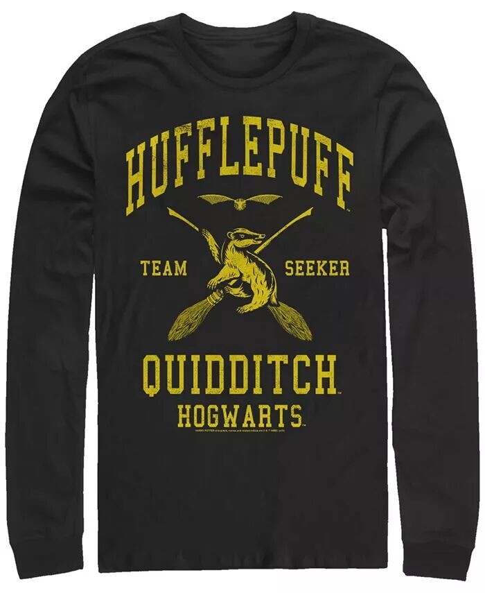 

Мужская футболка с длинным рукавом Deathly Hallows 2 HP Quidditch Seeker Crew Fifth Sun, черный