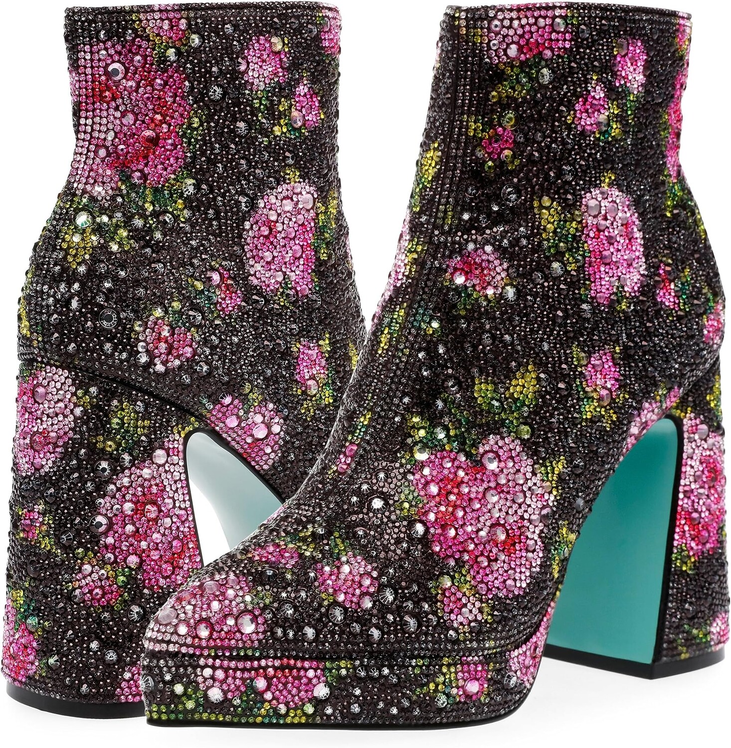 

Ботильоны Della Blue by Betsey Johnson, цвет Black/Pink Floral