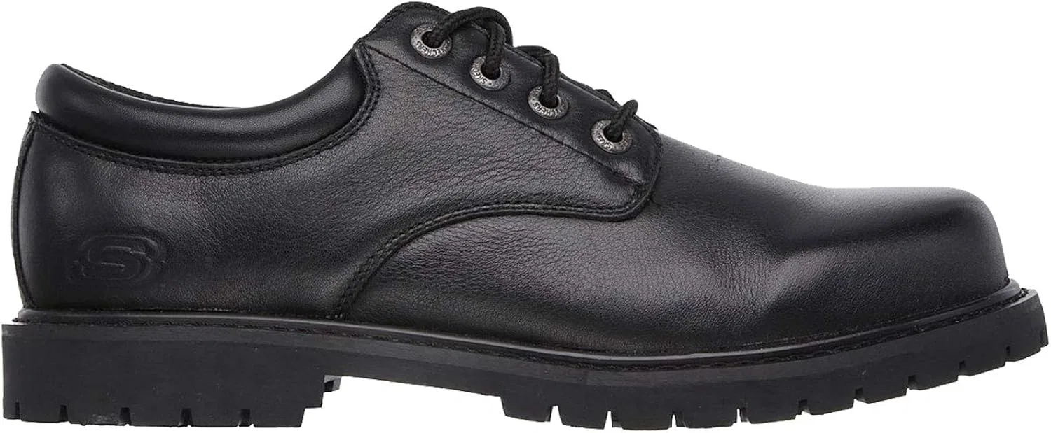 Мужские кроссовки Skechers Cottonwood Elks Oxford, Black (Black Leather) — фото 3
