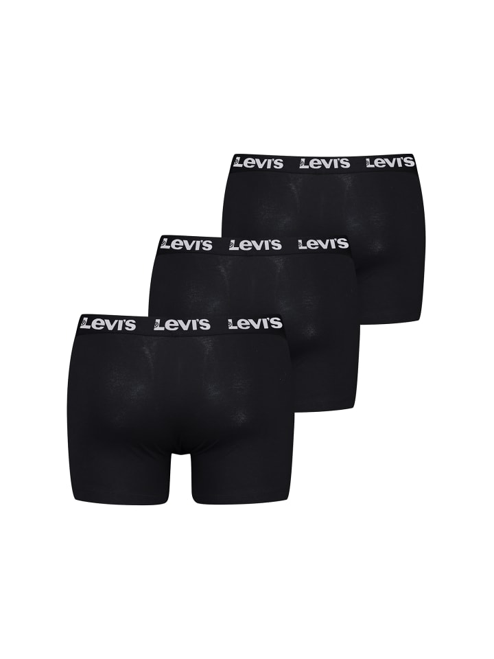 Levi´s Боксерские шорты LEVIS Men Repeat Logo Boxer 3P в размере 001 - черные — фото 2
