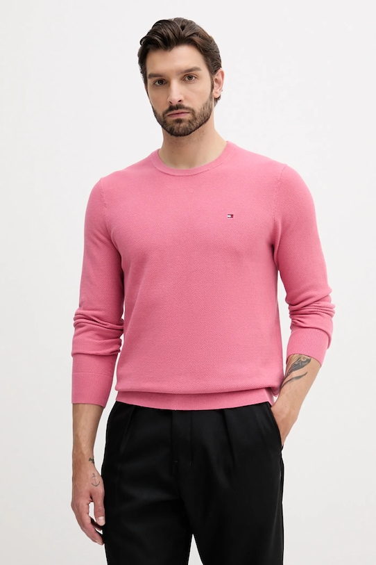 

Хлопковый свитер Tommy Hilfiger, розовый