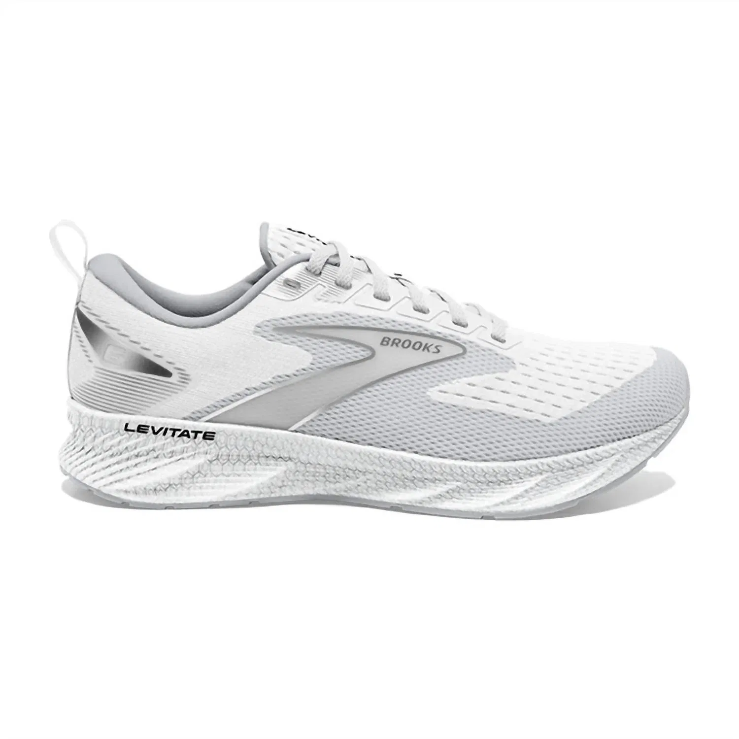 BROOKS Мужские беговые кроссовки Levitate 6 в ярко-белом цвете с рисунком "устричный гриб" — фото 2