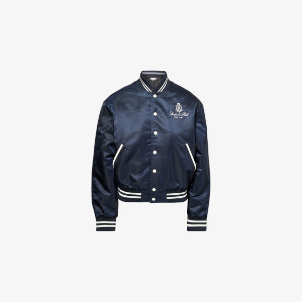 

Вендомская нейлоновая бейсбольная куртка Sporty & Rich, синий