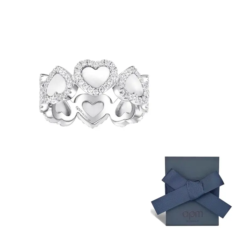 

Apm Monaco Кольца Mother Of Pearl 925 Sterling Silver Unisex Silver