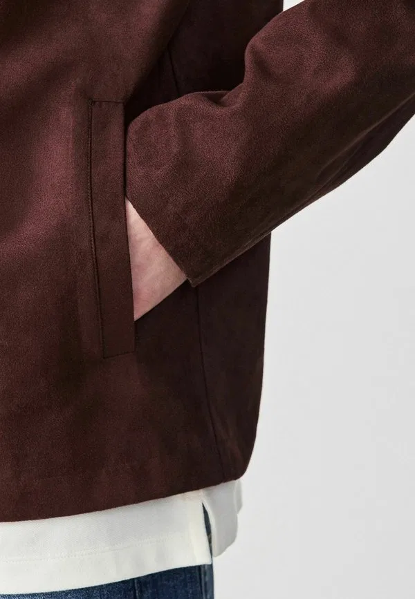 Куртка из искусственной кожи Next, Maroon Red — фото 4