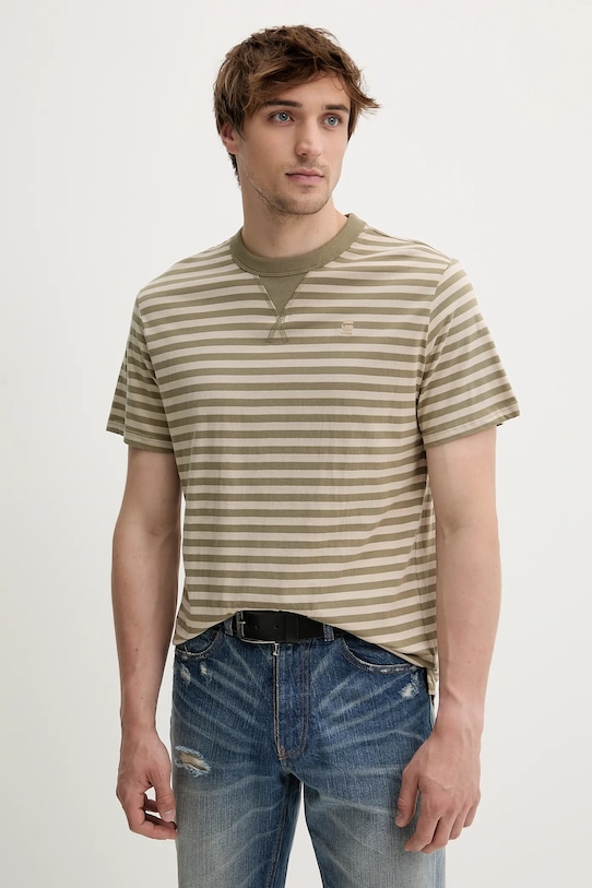 

Хлопковая футболка G-Star, бежевый